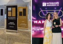Τριπλή βράβευση της ΜΑΡΜΟΥΡΗΣ Α.Ε. στα Interiors Awards 2026 Η ΜΑΡΜΟΥΡΗΣ Α.Ε. διακρίθηκε στα Interiors Awards 2026, κατακτώντας τον τίτλο Vendor of the Year 2026 καθώς και ένα GOLD και ένα SILVER Award